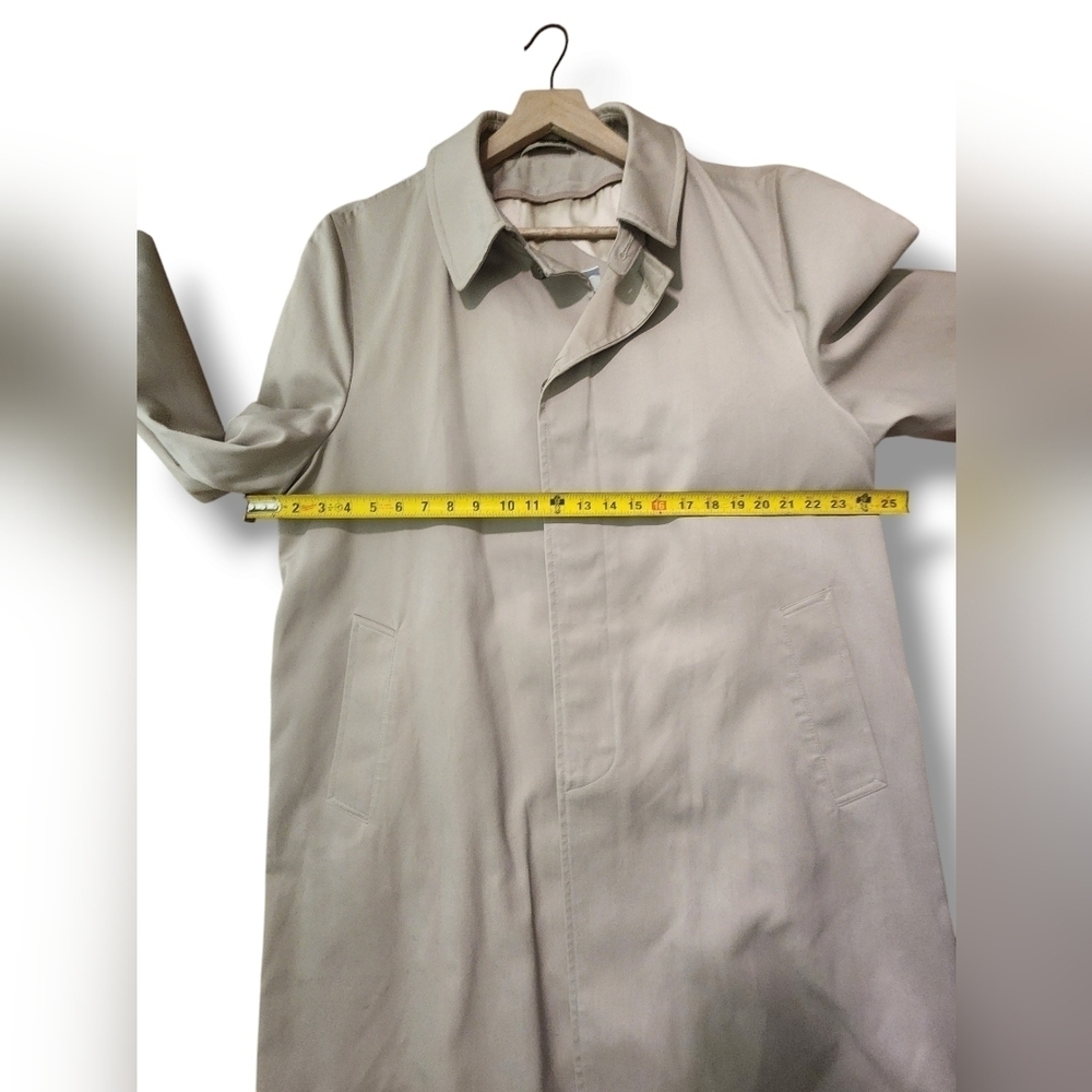 Stormport Vintage Tan Trench Coat Jacket With Soft Interior Liner Size 4… - Picture 15 of 16